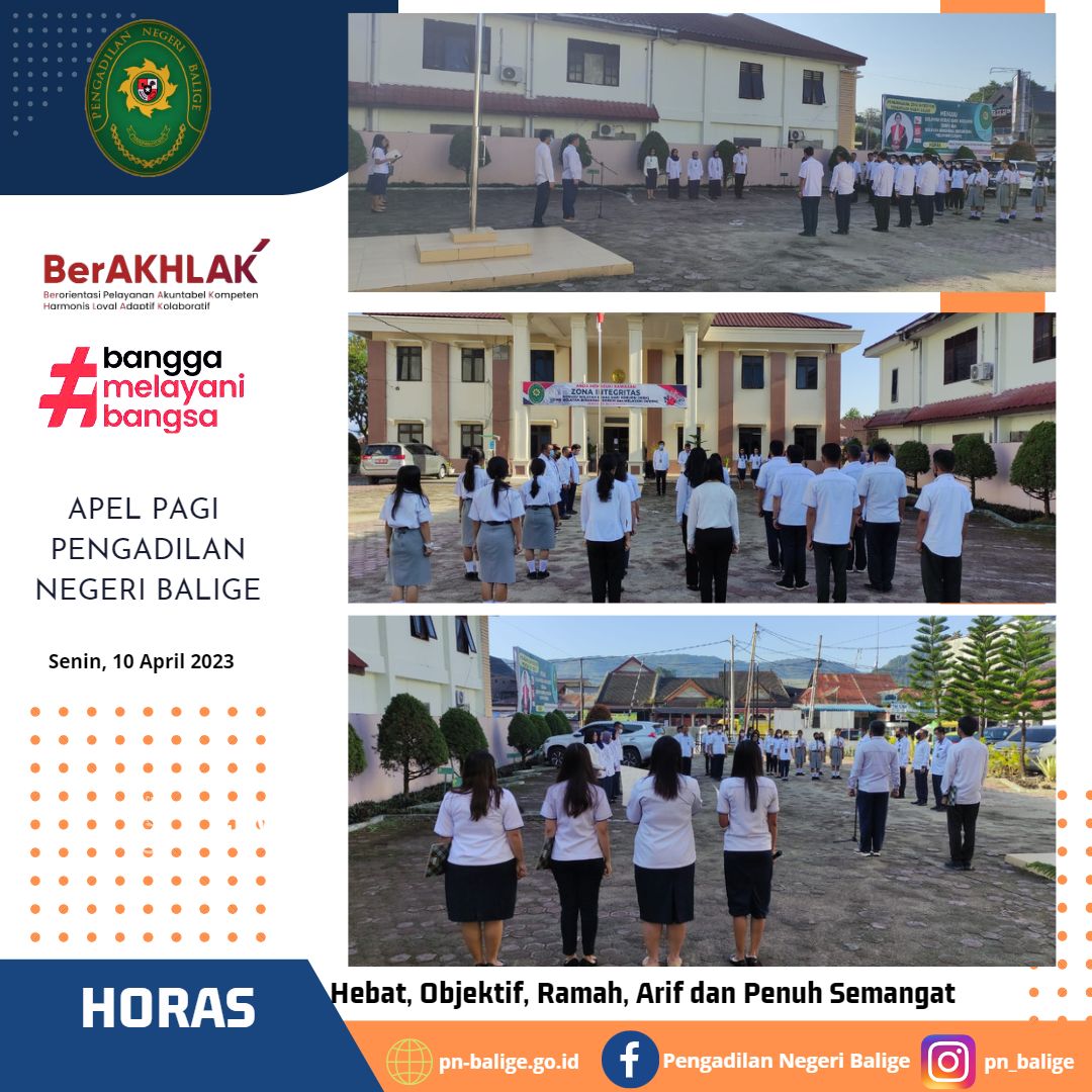 Apel Pagi PN Balige Pada Hari Senin 10 APRIL 2023